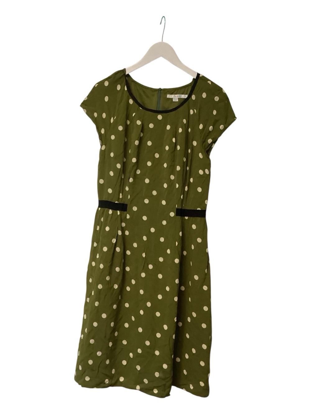 Boden Green Polka Dot Short Sleeve Dress